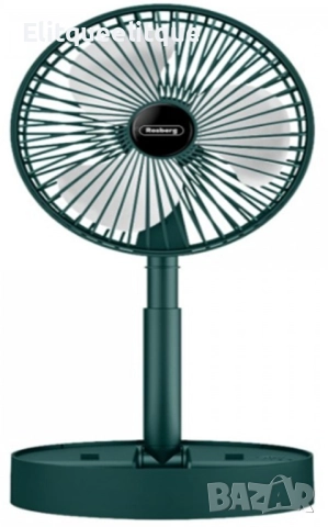 Вентилатор USB Rosberg, 4.5W, 6" , Бял/зелен, настолен, 2 ГОДИНИ ГАРАНЦИЯ, снимка 2 - Друга електроника - 52279467