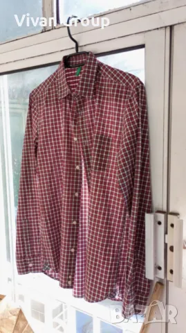 Мъжка риза Benetton М, снимка 2 - Ризи - 50066274