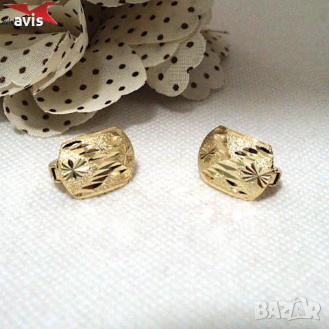 Обеци с 14К златно покритие 2141887