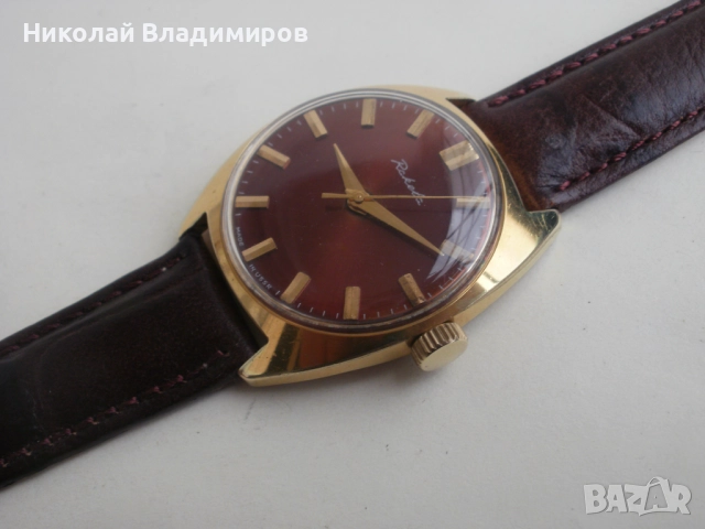 Ракета Raketa мъжки руски позлатен ръчен часовник, снимка 2 - Мъжки - 52490231