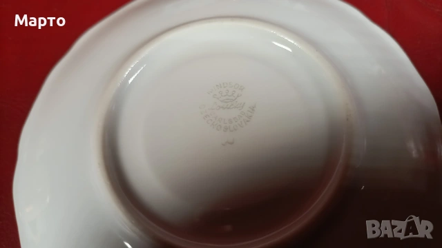 Комплект за кафе, 6 чинийки, 6 чашки, Чехословакия , снимка 6 - Чаши - 53415901