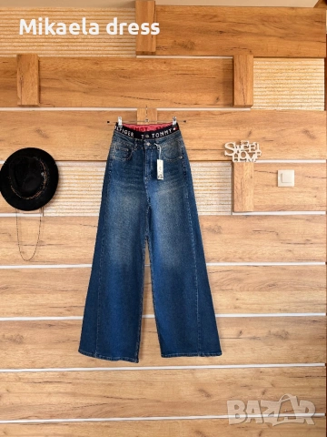 Страхотни дънки висока талия с ластик Tommy Hilfiger.СМ Л размер, снимка 8 - Дънки - 53853943