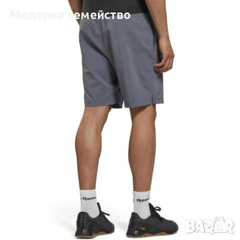 Мъжки къси панталони reebok workout ready woven shorts grey   l, снимка 1 - Други - 46709249