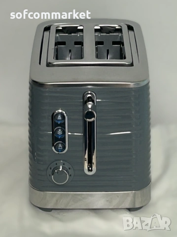 Тостер Russell Hobbs Inspire Grey  – Стилен дизайн и перфектни филийки