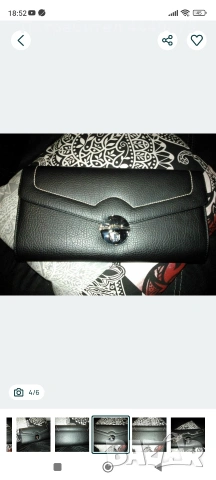 Дамска елегантна черна чанта, снимка 3 - Чанти - 53622298