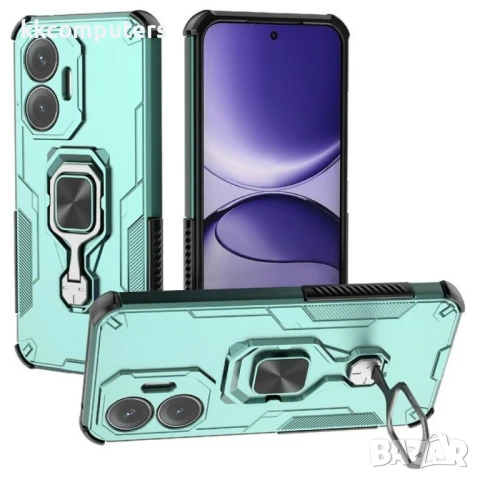 Xiaomi Poco F7 5G / Redmi Turbo 4 Pro 5G Удароустойчив Rotatable Ring Holder /Kickstand PC + TPU Кал, снимка 3 - Калъфи, кейсове - 50819173