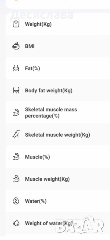 Кантар с възможност за измерване на индекса на телесните мазнини, снимка 6 - Други стоки за дома - 54020215