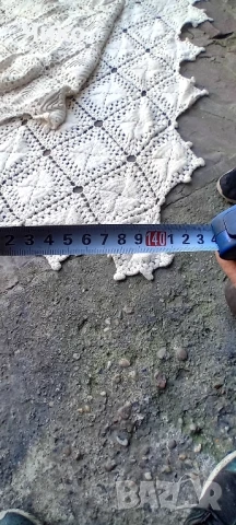 2бр стари ръчно плетени ретро покривки, снимка 10 - Антикварни и старинни предмети - 50781171