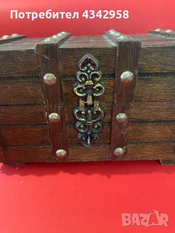 Старинна дървена кутия за бижута., снимка 3 - Антикварни и старинни предмети - 52532778