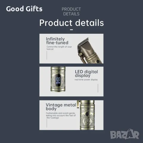 VGR V-697 – Машинка за подстригване с характер! Мощ, стил и прецизност в едно!, снимка 6 - Машинки за подстригване - 50392092