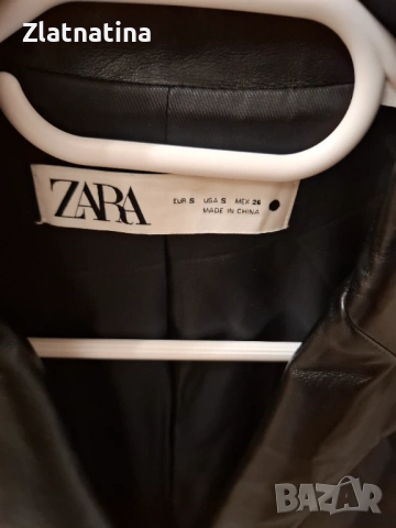 Кожено сако Зара-S, снимка 2 - Сака - 54185915