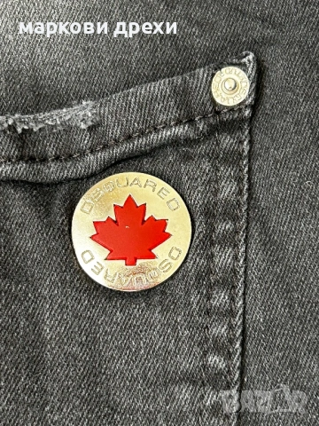 Dsquared2 Black Denim Medium Straight , снимка 6 - Дънки - 53703402