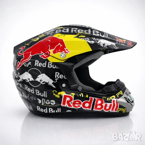 Кросова каска RED BULL, Full Face, DOT Сертификат, Размер: S; M;, снимка 5 - Аксесоари за велосипеди - 46768623