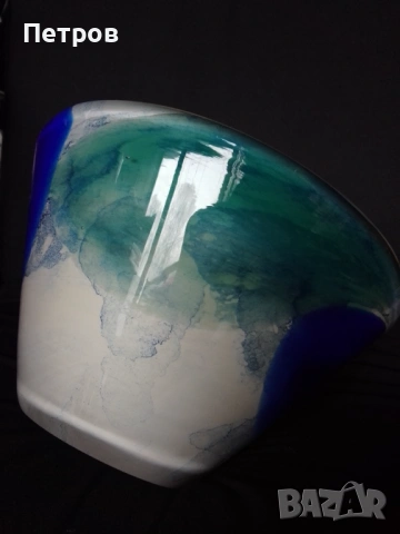 фруктиера, купа стъкло 13.5/22.5 см, снимка 4 - Антикварни и старинни предмети - 53062518