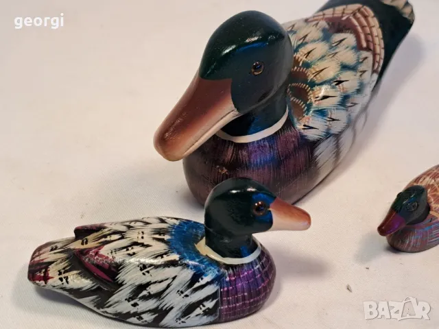 три дървени статуетки патици 25/3, снимка 3 - Статуетки - 50090365