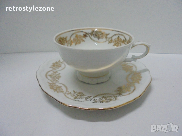 № 8568 Двоен порцеланов сет – чаша с чинийка Bareuther 