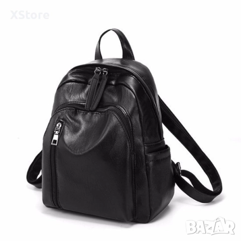 Дамска раница от висококачествена кожа с подарък малка чанта и портмоне , снимка 2 - Чанти - 52585653