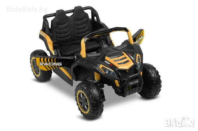 Офроуд акумулаторен автомобил AXEL – GOLD, 4x4, с дистанционно и LED, снимка 7 - Детски велосипеди, триколки и коли - 49977129