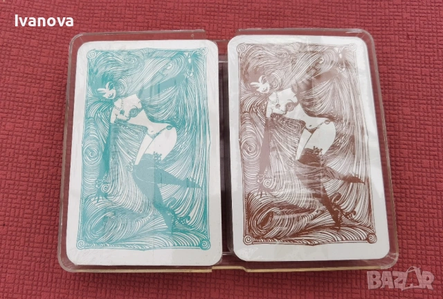 Ретро колекционерски карти за белот, покер и др с момичета, снимка 2 - Карти за игра - 53558480