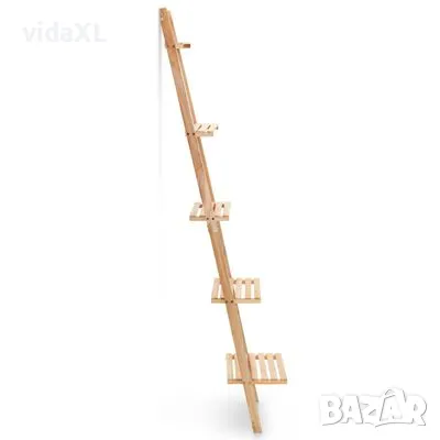 vidaXL Стенен рафт тип стълба, кедрово дърво, 41,5x30x176 см(SKU:246438), снимка 2 - Други стоки за дома - 48184512