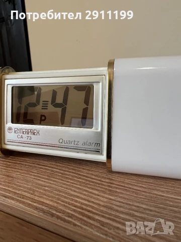 Винтидж настолен електронен часовник Enterprex , снимка 2 - Други - 50671911