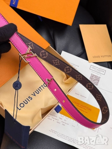 Колан+сертификат+торбичка 1,7см louis vuitton, снимка 6 - Колани - 52093107