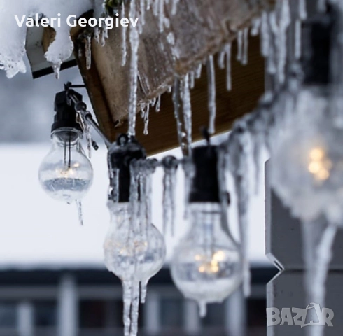 Водоустойчив гирлянд за външно осветление с 10 броя LED крушки, снимка 6 - Други - 52417867