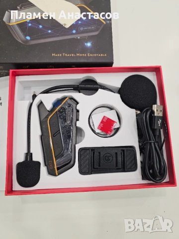 GEARELEC GX12 Motorcycle Bluetooth Headset – интерком система за каска, снимка 7 - Аксесоари и консумативи - 53835580