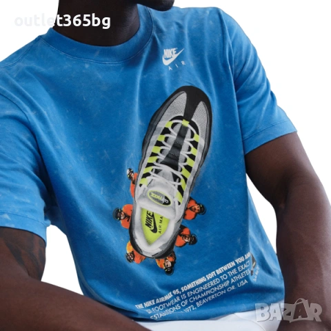 Nike - Sportswear T-Shirt - Blue - Cotton Оригинал Код 251, снимка 3 - Тениски - 53627374