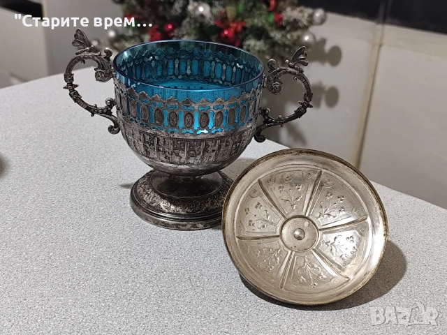 Антикварна Захарница / Бонбониера WMF, снимка 4 - Антикварни и старинни предмети - 52347514