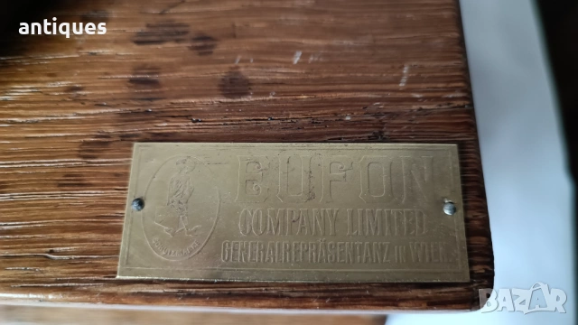 Стар грамофон с манивела - EUFON - 1909г. - Made in Hungary, снимка 11 - Антикварни и старинни предмети - 53992504
