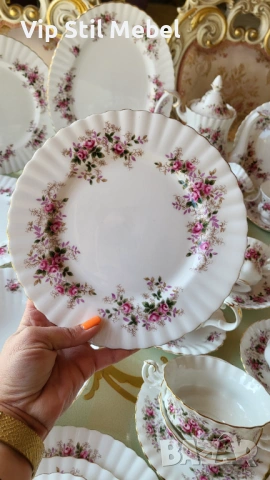 Сервиз за хранене и кафе Royal Albert, Lavender Rose , снимка 11 - Сервизи - 53869490