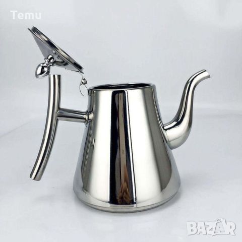 Красив чайник от неръждаема стомана в комплект със специално пригодена за дизайна цетка за чай. 🔥 Из, снимка 14 - Други - 46433150