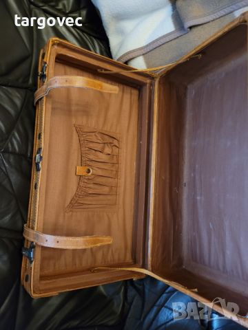 Старинен кожен куфар, снимка 6 - Антикварни и старинни предмети - 45413413