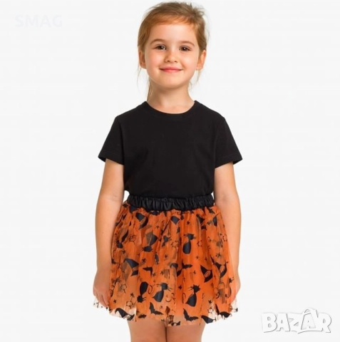 Halloween / Хелоуин пола ту-ту за момиче с мотиви на вещица_1255372