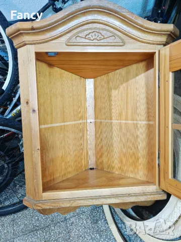 Ъглов дървен шкаф 47/47/82 см, снимка 7 - Шкафове - 49794837