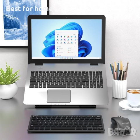 Arteck 2.4G безжична клавиатура, ултра тънка и компактна, снимка 7 - Клавиатури и мишки - 52612529