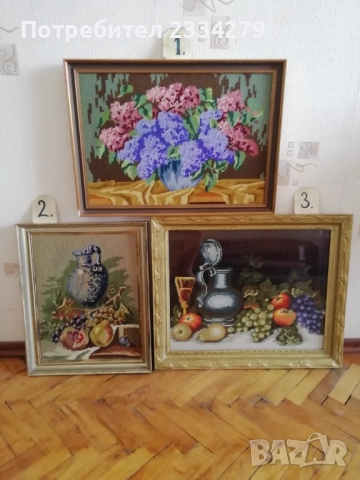 Стари гоблени големи, ръчно изработен в австрийско ателие. , снимка 2 - Гоблени - 47887362