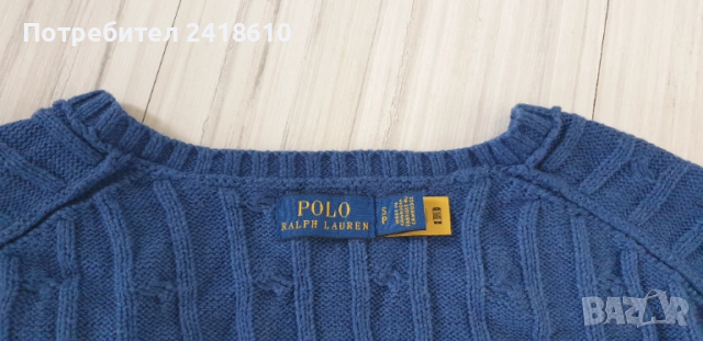 POLO Ralph Lauren Cable Pima Cotton  V - Neck Size S  ОРИГИНАЛ! Дамски Пуловер!, снимка 2 - Блузи с дълъг ръкав и пуловери - 52278109