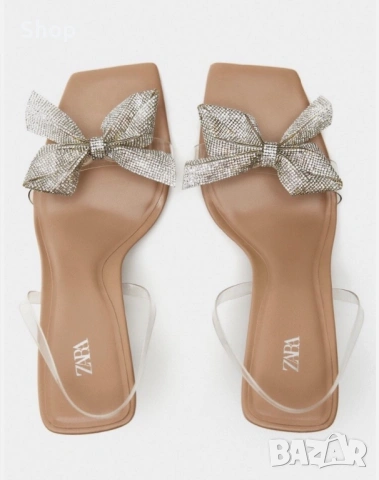 👛 Сандали на ток на Zara , снимка 3 - Сандали - 53775891