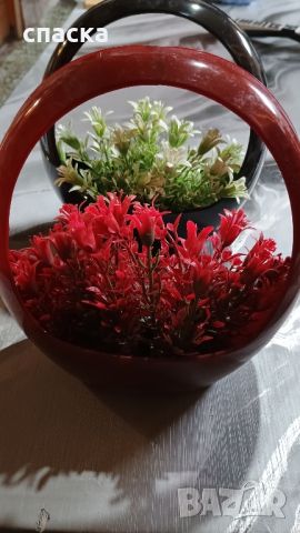 икебана с изкуствени цветя , снимка 2 - Декорация за дома - 45783917
