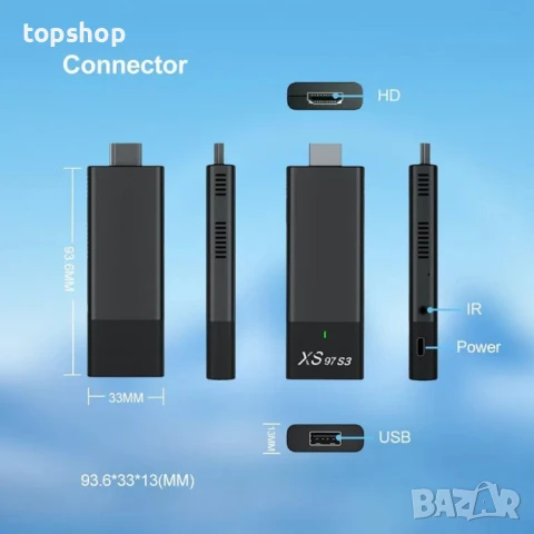 НОВ, НА БЪЛГАРСКИ DLMDL XS97 S3: 4K Ultra HD TV Stick с четириядрен процесор и двулентов WiFi..., снимка 2 - Плейъри, домашно кино, прожектори - 50501844