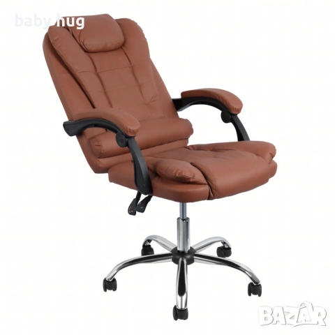 Ергономичен офис стол с лумбална опора от еко кожа – комфорт за дълги часове без болки, снимка 7 - Столове - 53049313