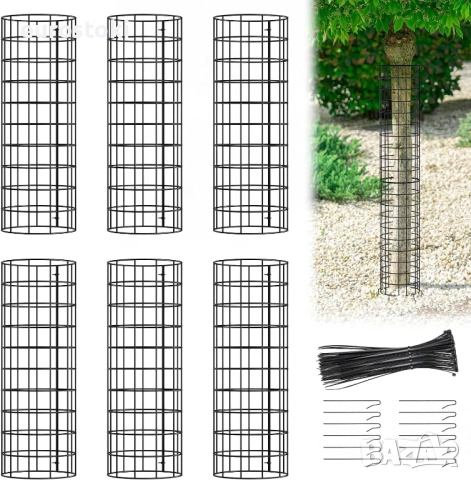 HEYOUTH Протектор за стволове на дървета, метален протектор за кора на растения, 42 * 38 см