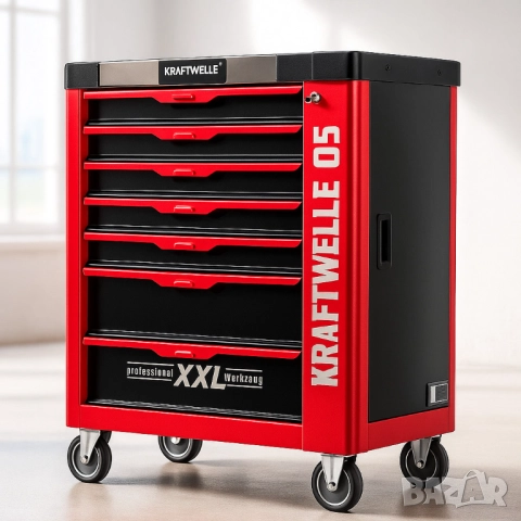 Професионална количка с инструменти Kraftwelle 05 - 7 чекмеджета и над 250 инструмента, снимка 11 - Други стоки за дома - 51947556