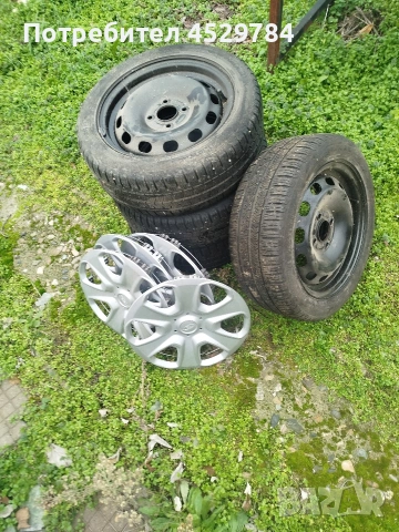 метални джанти за Форд с гуми и оригинални тасове, снимка 6 - Гуми и джанти - 53007607