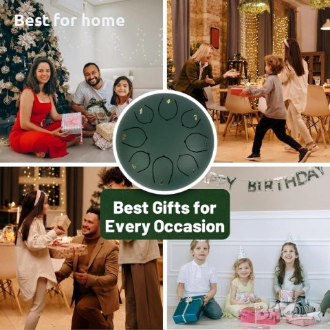 6-инчов (15 см) стоманен барабан с език - 8 ноти, настроен в до мажор, снимка 5 - Ударни инструменти - 53877542