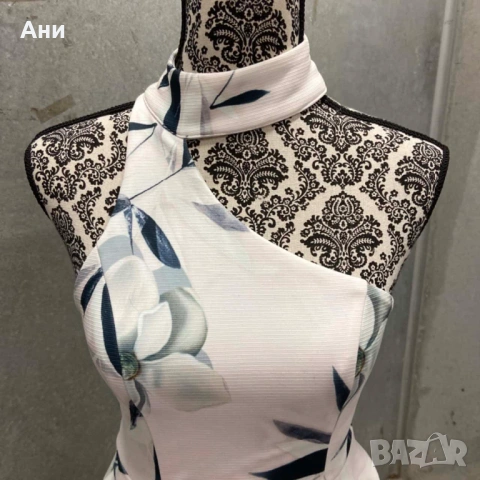 Елегантна рокля с флорален принт , снимка 5 - Рокли - 53250311