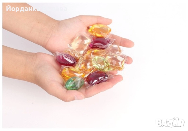 Капсули за пране. Подходящи за бели и цветни дрехи. Аромати - жълт (Шанел), син (море), зелен (зелен, снимка 5 - Перилни препарати и омекотители - 51975277