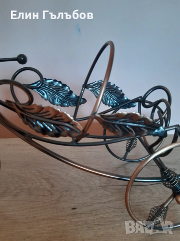 Стойка (поставка) за бутилка колело (триколка), ръчно изработена , снимка 11 - Декорация за дома - 52927930